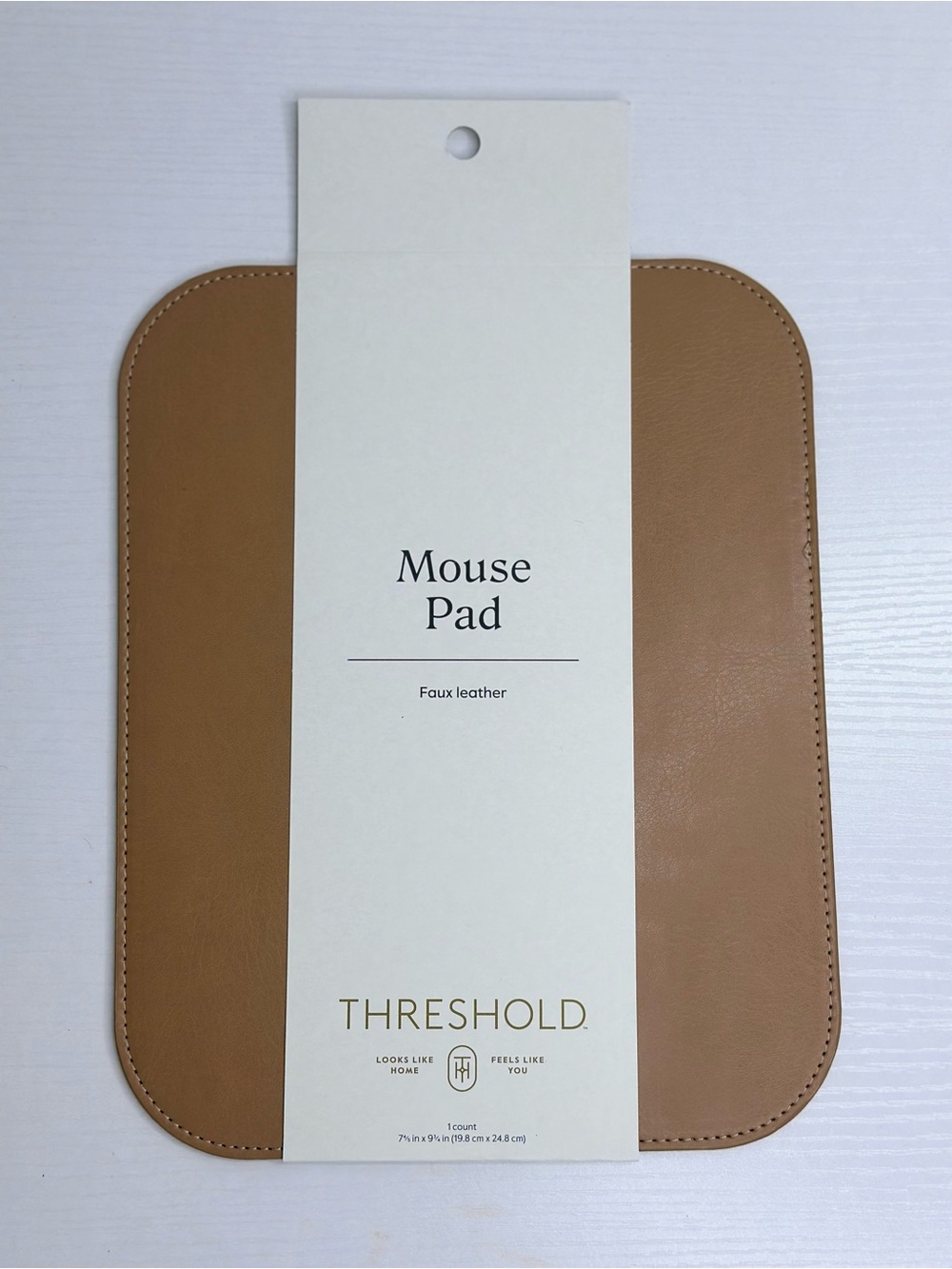 NEW Threshold Mouse Pad - Natural Brown Faux Leather Cork